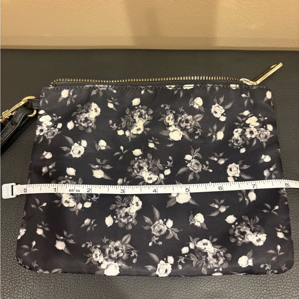 Betsey Johnson Black Floral Clutch Wristlet - Picture 3 of 5